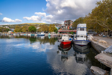 Fototapeta premium Tatlisu Village harbour view in Turkey