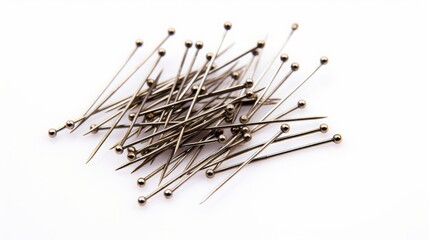 sewing needles on a white background.