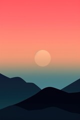 sunset over mountains