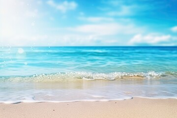 White Sand Beach Texture Background with Copy Space, Generative AI Illustration