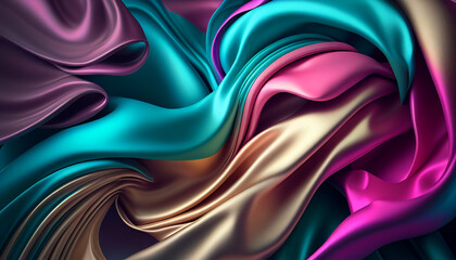 Background with abstract silk flow