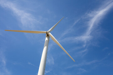 windmill, sustainable energy source. Concept of alternative environmental energy