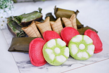 various kinds of traditional Indonesian snacks. stock photo