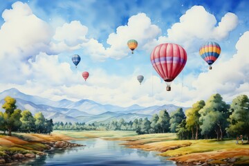 Fototapeta premium hot air balloon