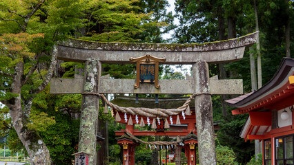 達谷窟毘沙門堂の石の大鳥居【達谷西光寺】日本岩手県平泉町