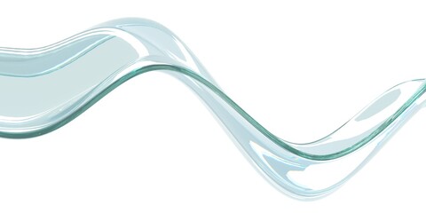 Abstract transparent glass material wavy background