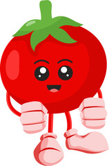 cute vegetable tomato character icon
