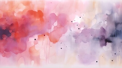 The texture of watercolor purple-pink paint, with streaks and splashes, picturesque streaks, is a watercolor painting or background.