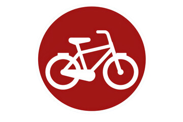 This image showcases an isolated bicycle road sign in vector illustration.

 Generative AI