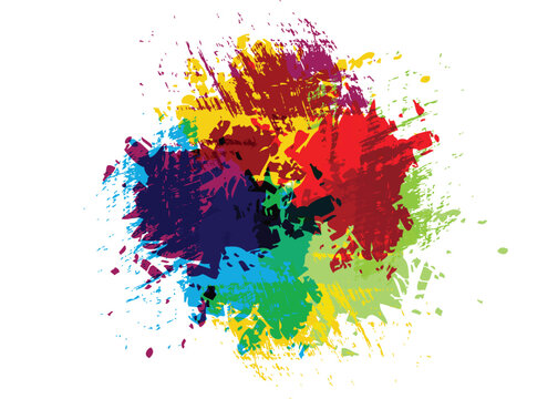 Abstract vector splatter color isolated background design. illustration vector design.
