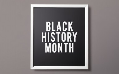 Black history month poster with text in pan African flag colors.