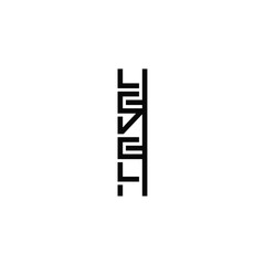 Stair level typographic logo design.