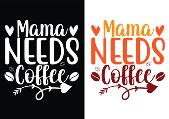 Typography Mom T Shirt Design