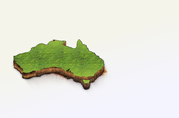 High-quality Australia 3D soil map, Australia 3D soil map render.