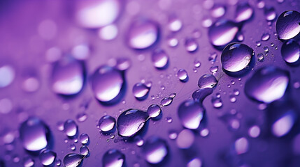 water drops on a purple background