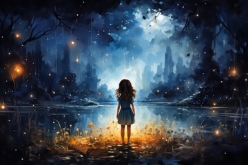 Obraz premium girl in the night