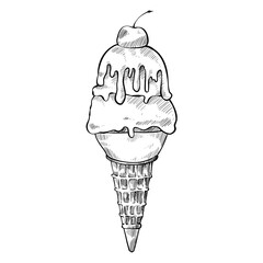 ice cream handdrawn