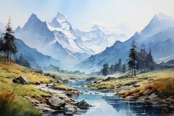 Fototapeta premium lake in the mountains