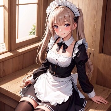 anime girl sexy maid