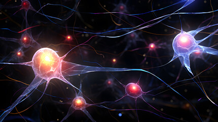 Cerebral Connections: Neuron Synapse Signals
