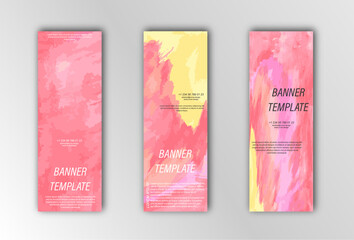 Abstract vector banner template. Illustration for the design of banners, posters, cards and visual content