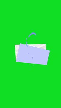 Planner 2024 - Lined sheet with line numbering - Green background - Chroma key