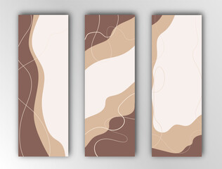 set of abstract templates for postcards, banners, greetings and creative design