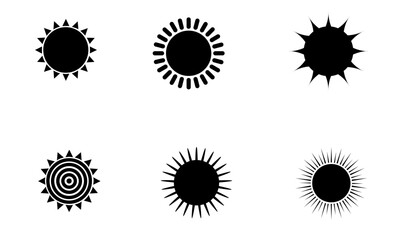 sun icons /silhouettes set