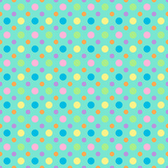 Seamless pattern of colorful dots,geometric vector illustration.