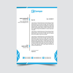 Obraz premium Professional letterhead template design vector illustration