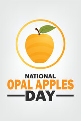 National Opal Apples Day Vector Illustration. Suitable for greeting card, poster and banner
