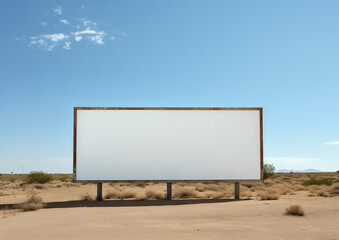 Fototapeta premium An Blank Billboard on a Desert Road