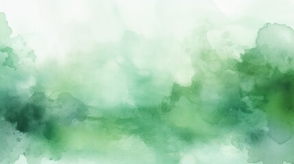 Abstract green watercolor background. Grunge texture. illustration Generative AI