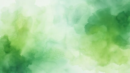 Fototapeta na wymiar Abstract green watercolor background. Hand-drawn illustration for your design. Generative AI