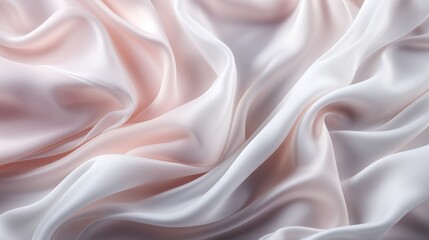 Obraz premium Elegant white and beige silk background. Luxurious wedding concept. Generative AI