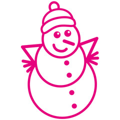 Lustiger Schneemann Illustration Weihnachten Adventszeit