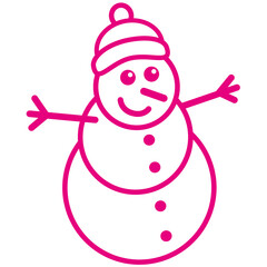 Lustiger Schneemann Illustration Weihnachten Adventszeit