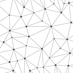 seamless vector linear pattern forms triangles with circles at the vertices. Vector illustrations for textures, textiles, simple backgrounds, covers and banners