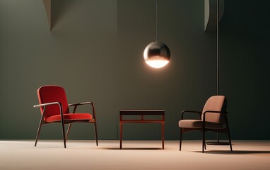 Designer Furniture Idea - Minimalist post modernism style compositon.