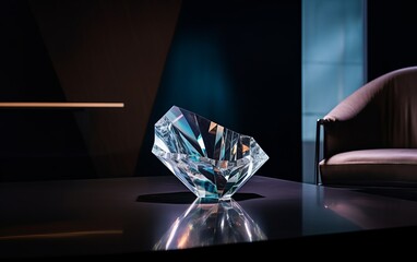 Designer Furniture Idea for Inspiration - Crystal Sculpture, Diamond Structure.