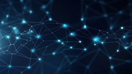 Obraz premium Abstract background with lines and glowing dots