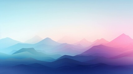 mountains in the fog