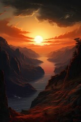 Fototapeta premium beautiful mountain sky