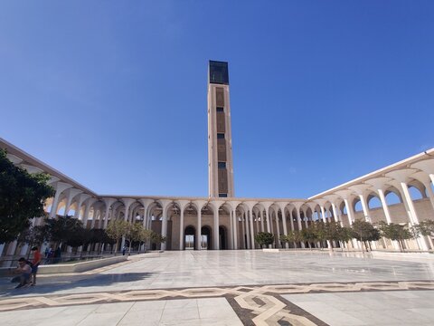 Djamaa el Djaza&iuml;r also known as the Great Mosque of Algiers It houses the world's tallest minaret and is the third-largest mosque in the world , Algiers, Cityscape for The Capital Of Algeria