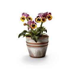 Naklejka premium Pansy Studio Shot Isolated on Clear Background, Generative AI
