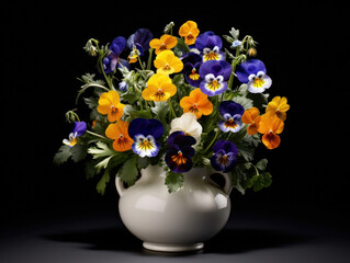 Pansy Studio Shot Isolated on Clear Background, Generative AI