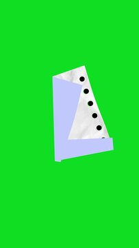Blank sheet of paper for notes on a green background - Planner for notes - Chroma Key