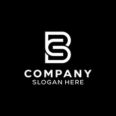 Letter BC CB Simple Monogram Logo