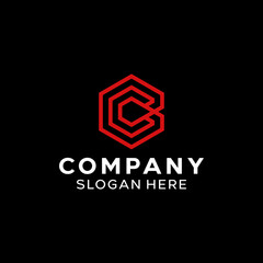 Letter CC Simple Monogram Logo