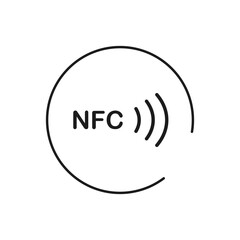 NFC technology. Contactless, wireless payment. Contactless wireless pay. Near field communication